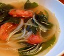 わかめとトマトの韓国風スープ